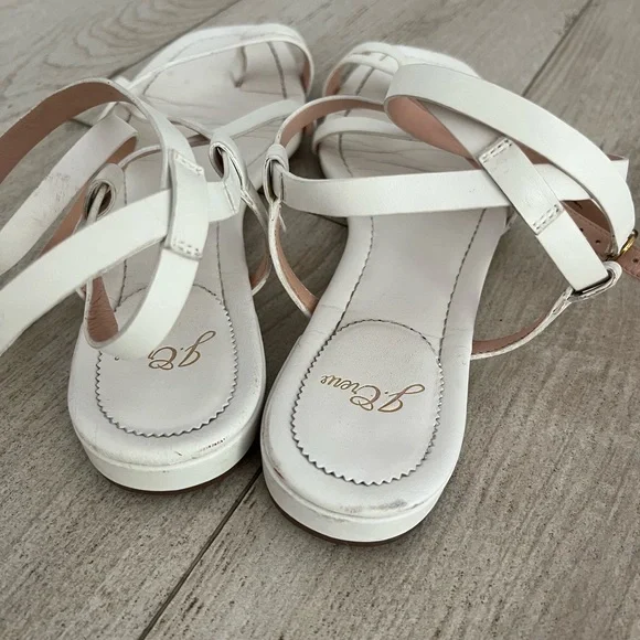 Flat white leather JCrew sandals - Picture 3 of 3